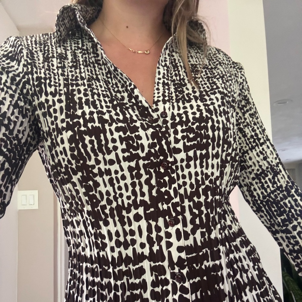 Apt. 9 Brown and White Blouse